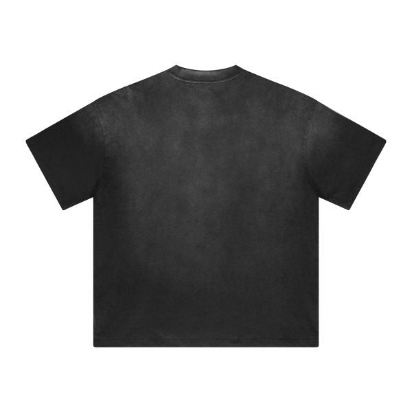 Men Washed gradient short-sleeved T-shirts