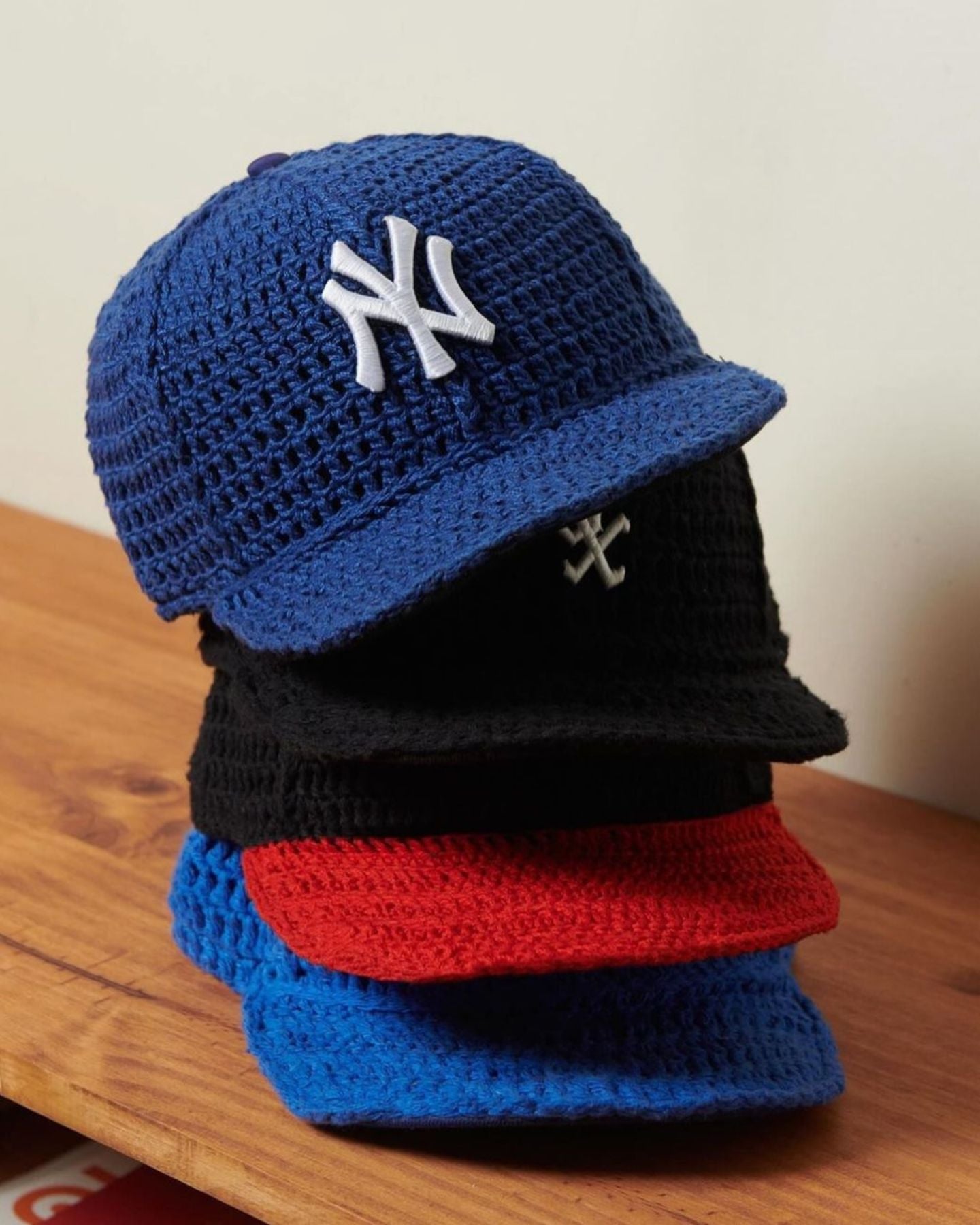 Handmade Crocheted New York Yankees & Chicago White Sox Fitted