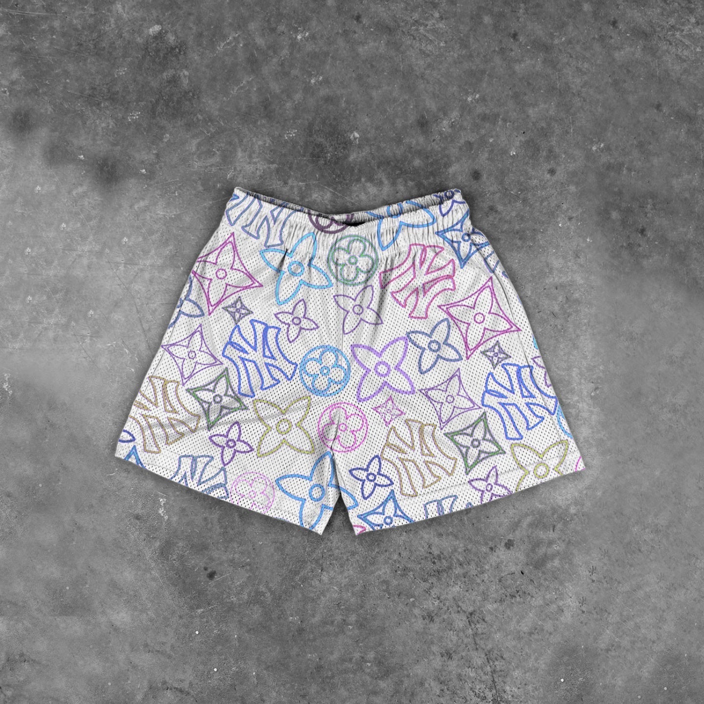 NY WHITE - MESHORTS