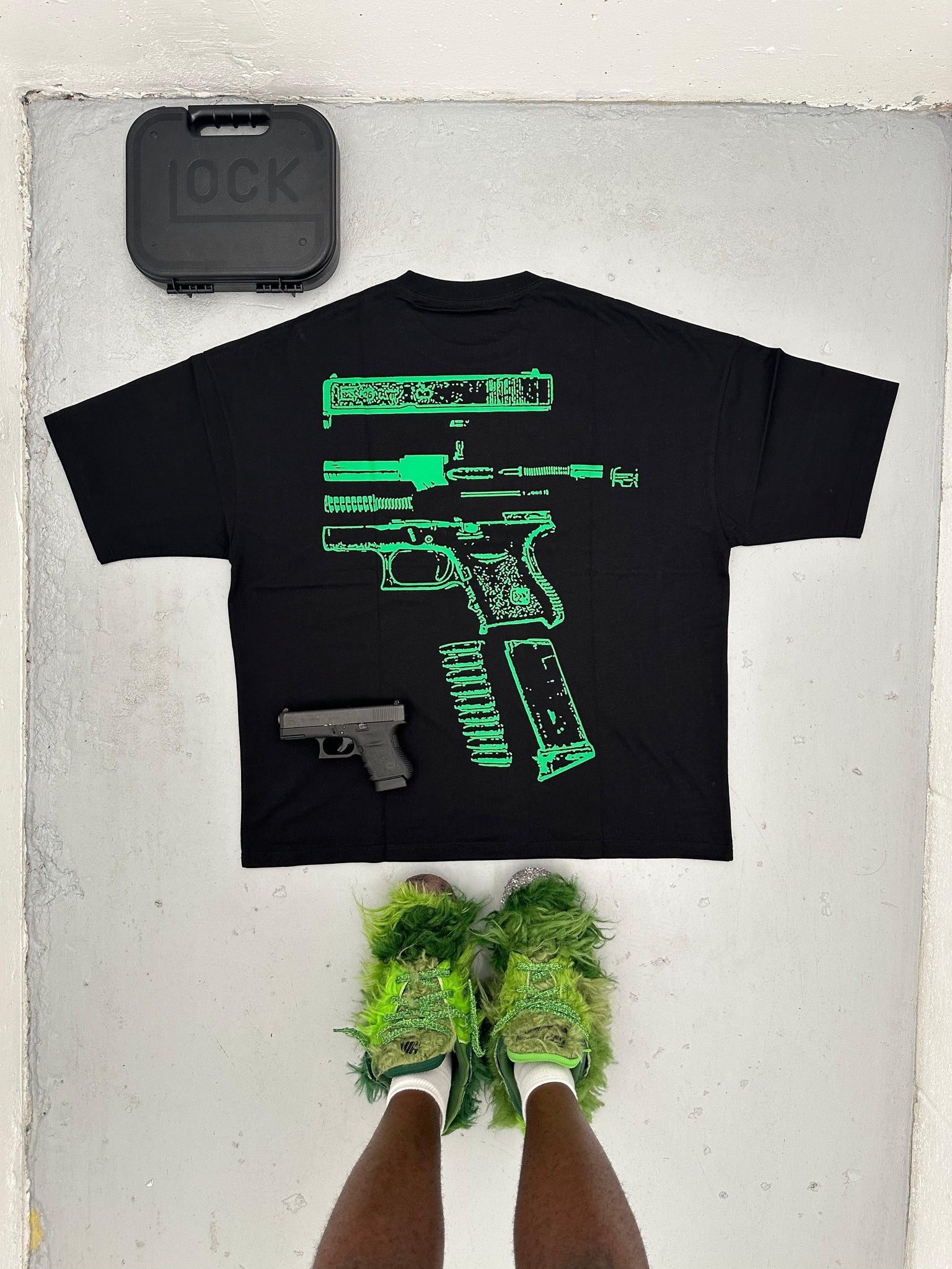 IN GLOCK WE TRUST OVERSIZED TEE (Green)