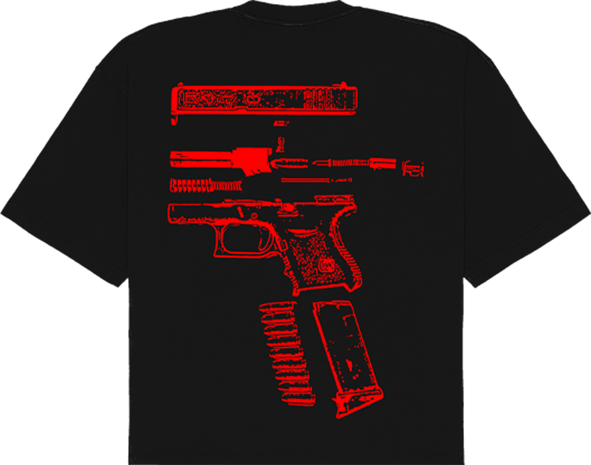 IN GLOCK WE TRUST OVERSIZED TEE (bred)